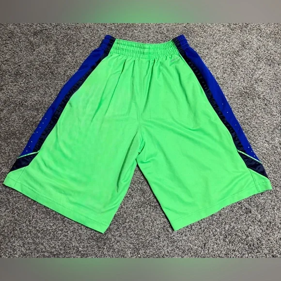 Mens Nike Dri-Fit Active Basketball Shorts Sweat Tracksuit Green Blue Size M - Picture 5 of 6